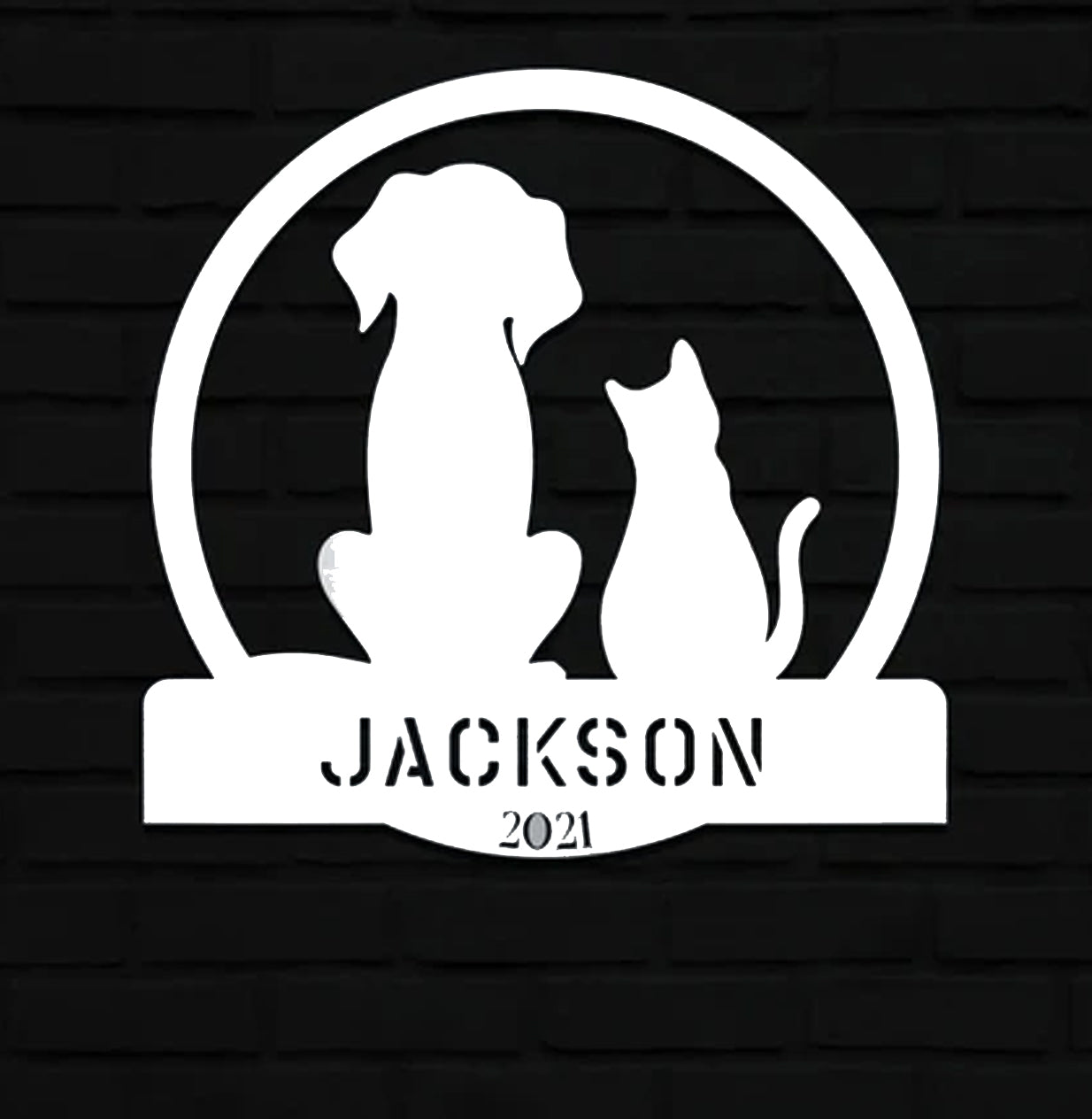 Dog and Cat Name Sign