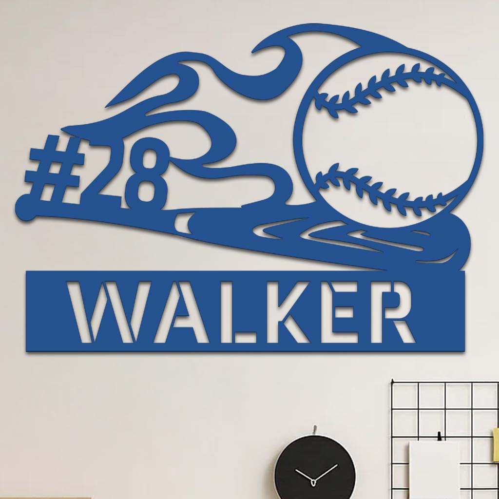 Baseball Name Sign