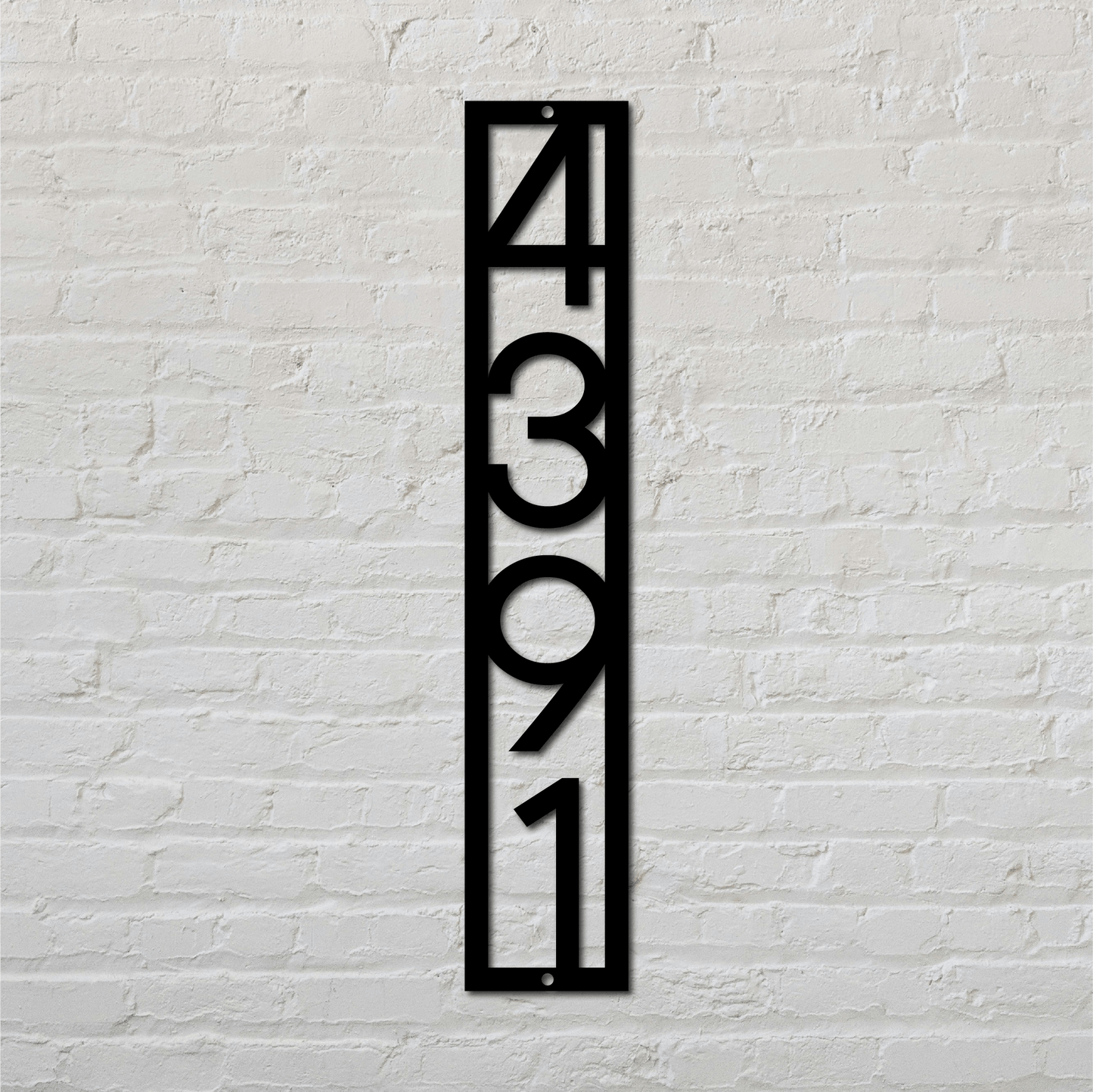 Vertical House Number Sign