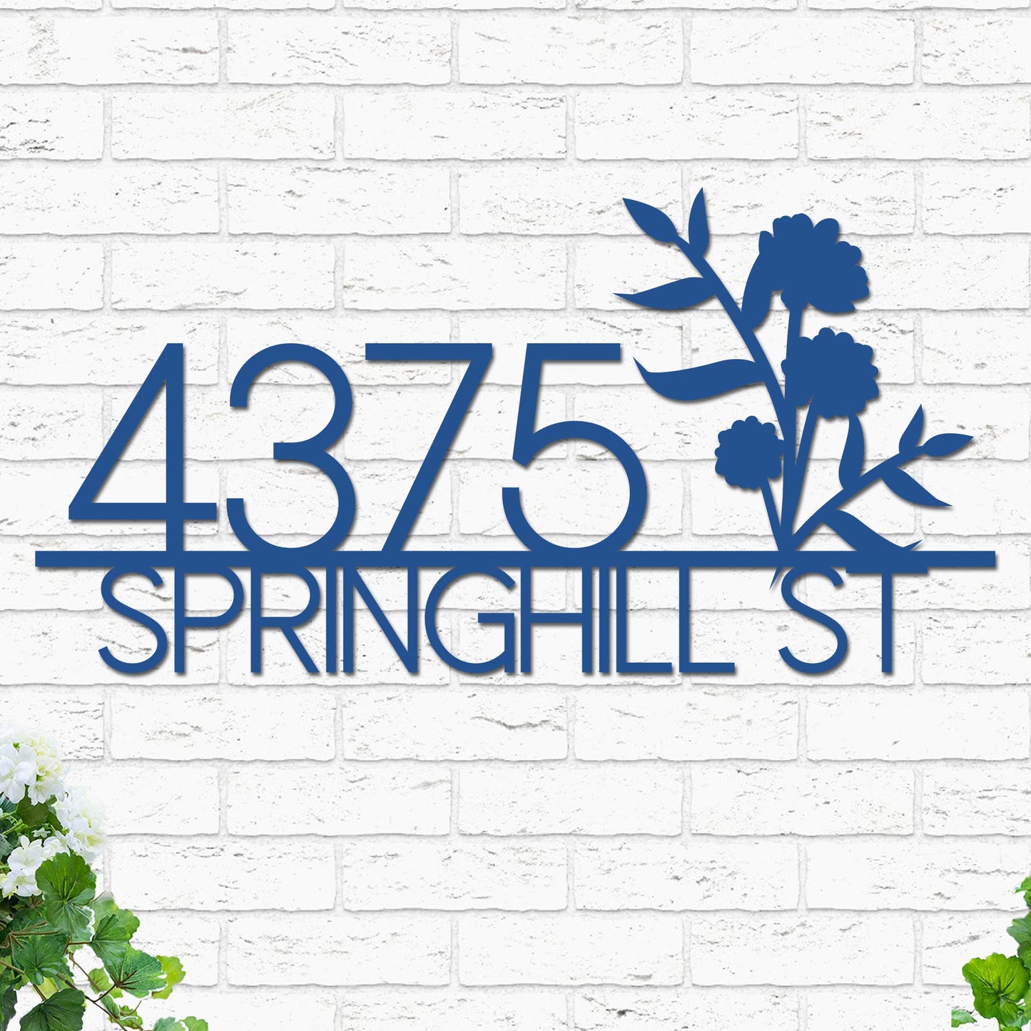 Flowers Address Sign