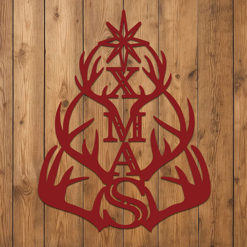 Holiday XMAS with Antler Tree Design