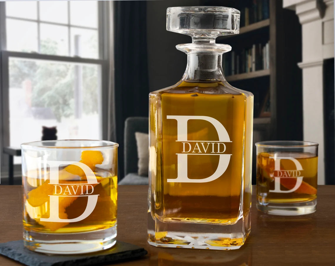 Whiskey Decanter Set - Monogram