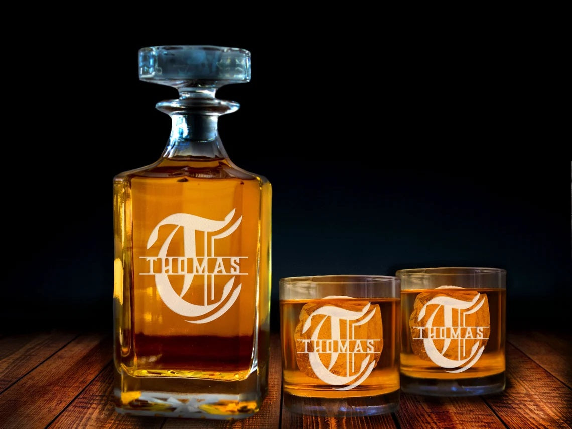 Personalized Whiskey Decanter Set - Monogram