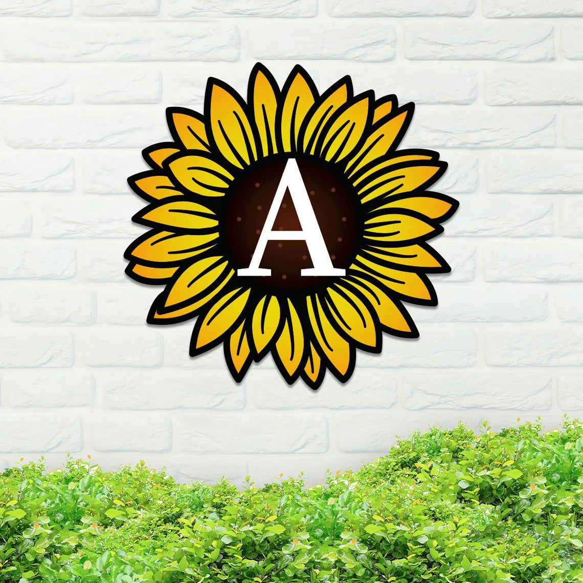 Sunflower Monogram Sign
