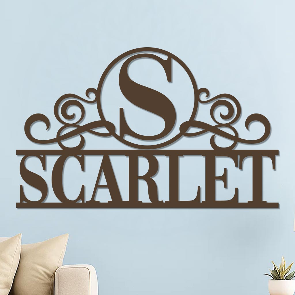 Initial Family Name Sign