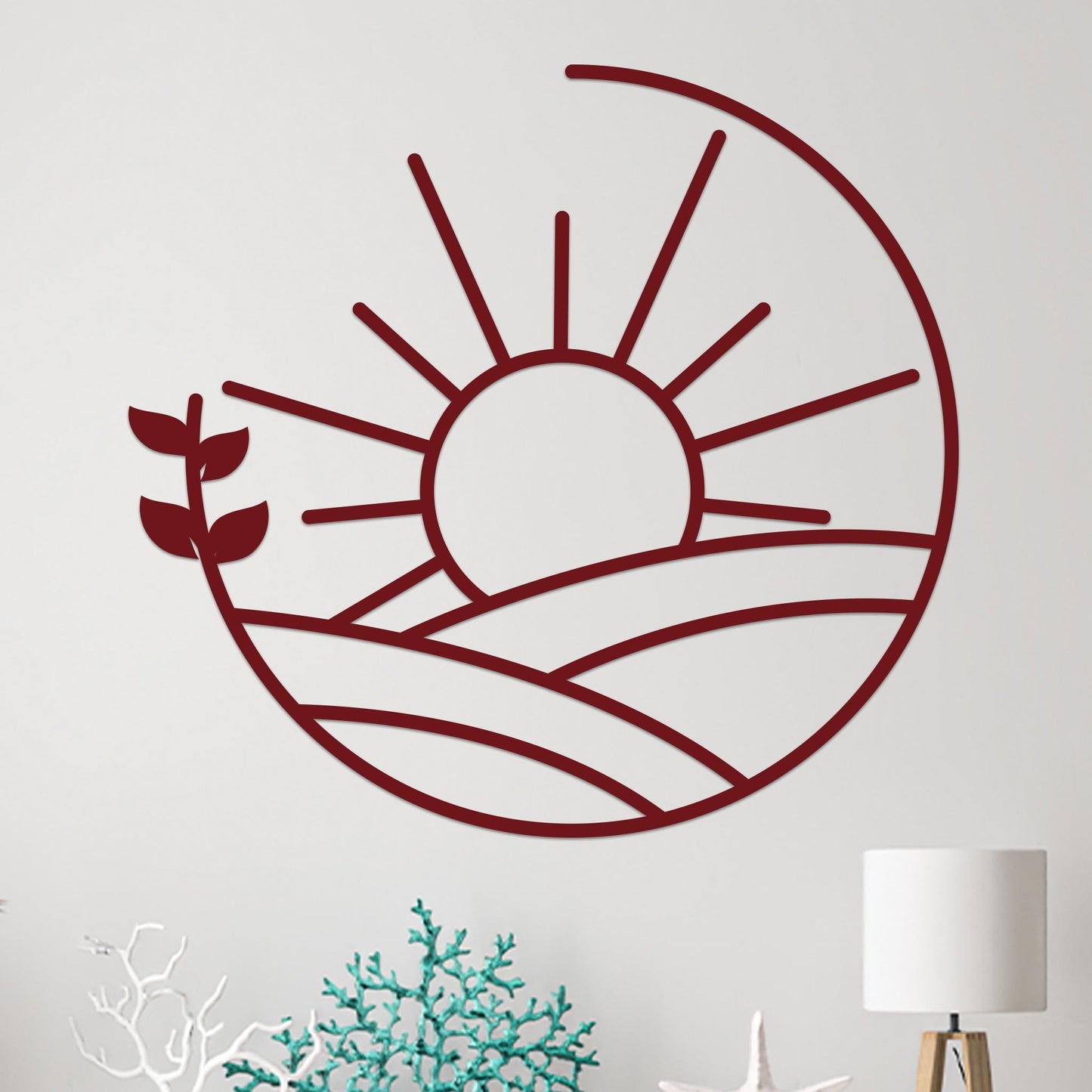 Island Sunset Vine Circle Sign