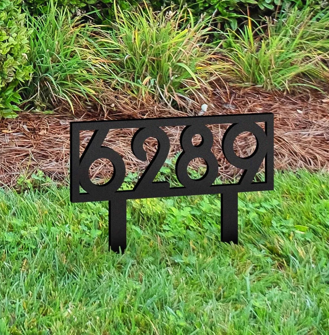 Metal Lawn Address Sign