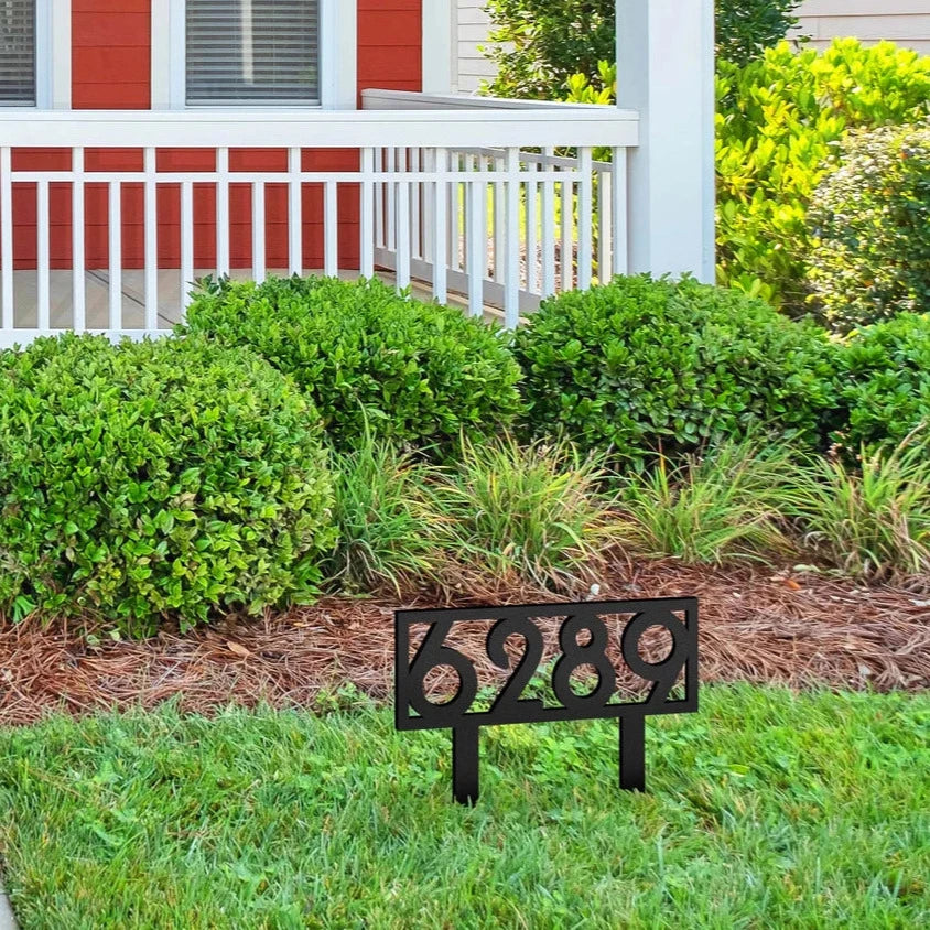 Metal Lawn Address Sign