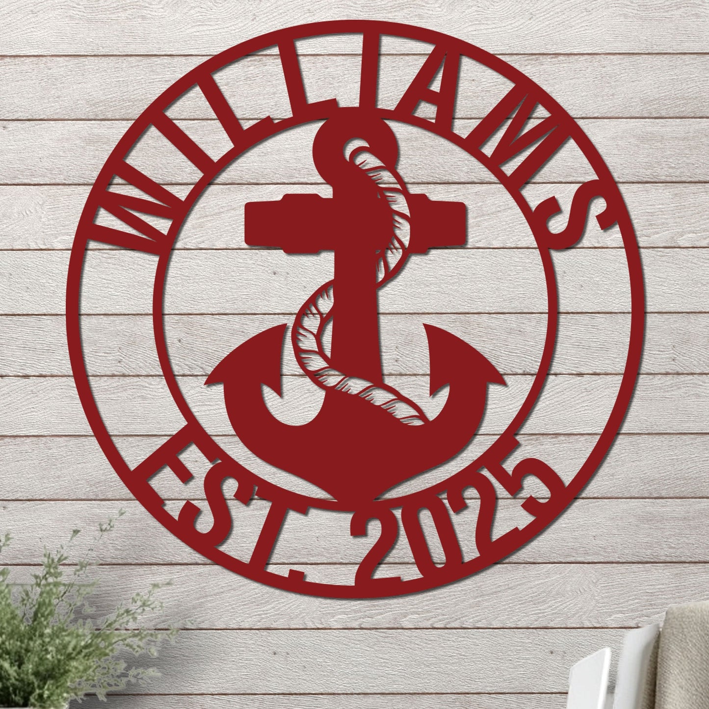 Name and Year with Anchor Design