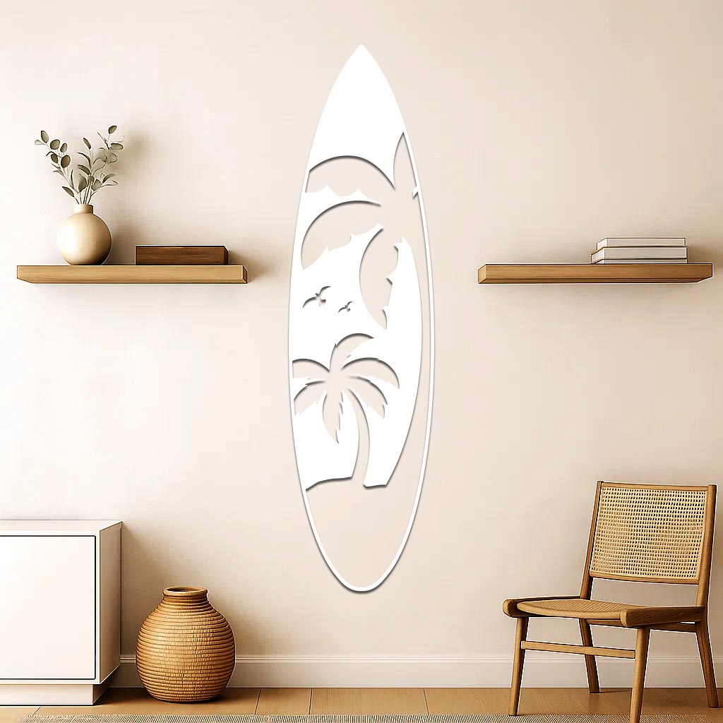 Palm Tree Surfboard Sign