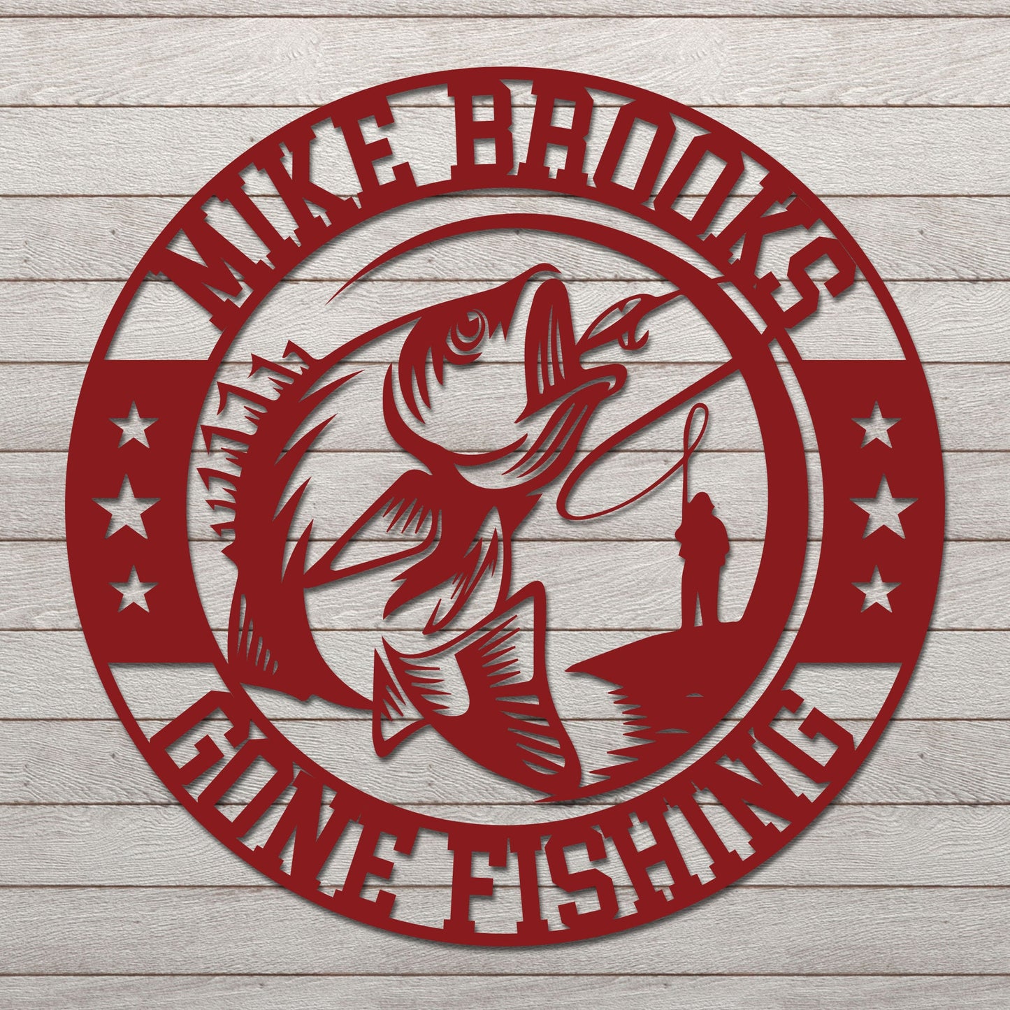 Personalized Gone Fishing Sign