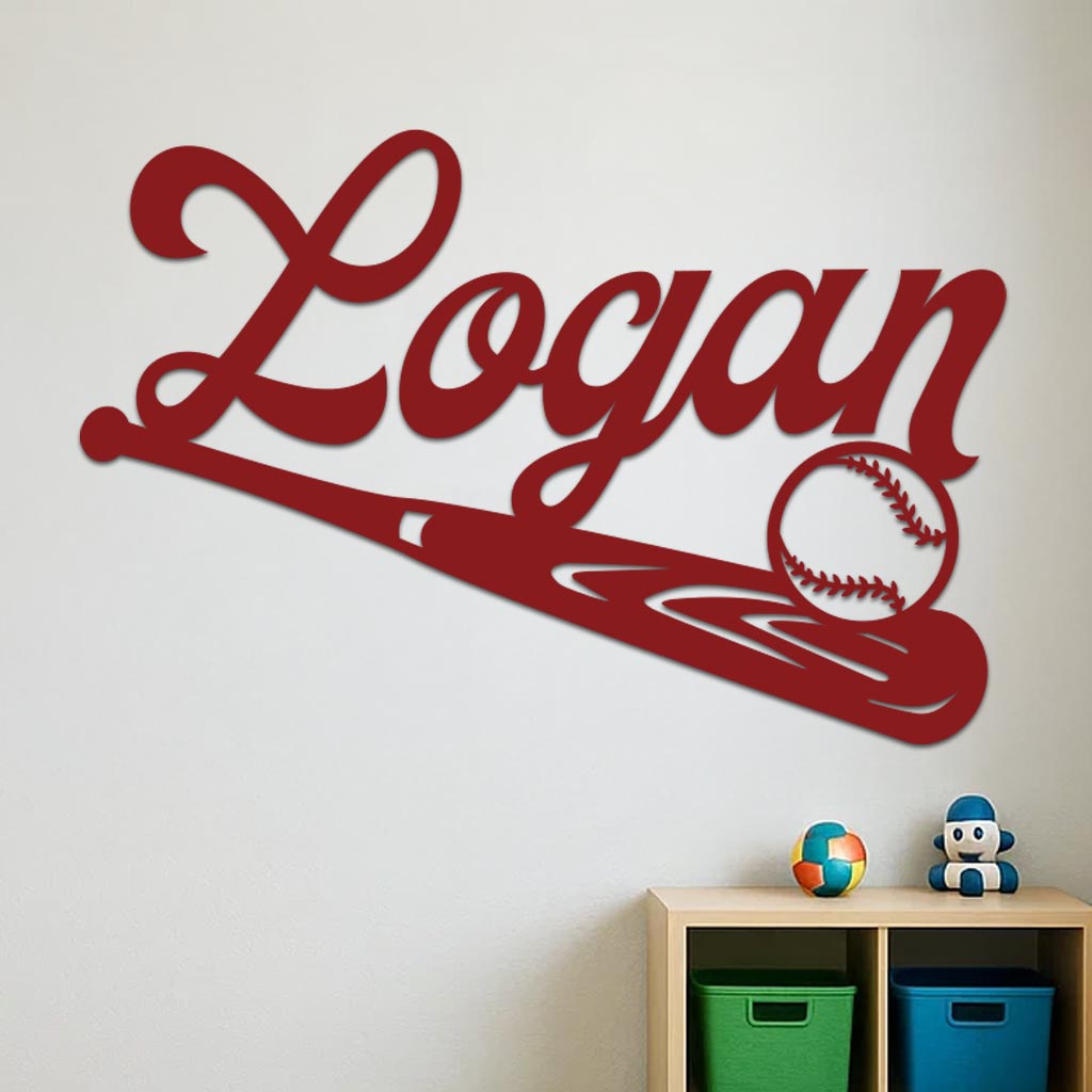 Baseball Bat Name Sign
