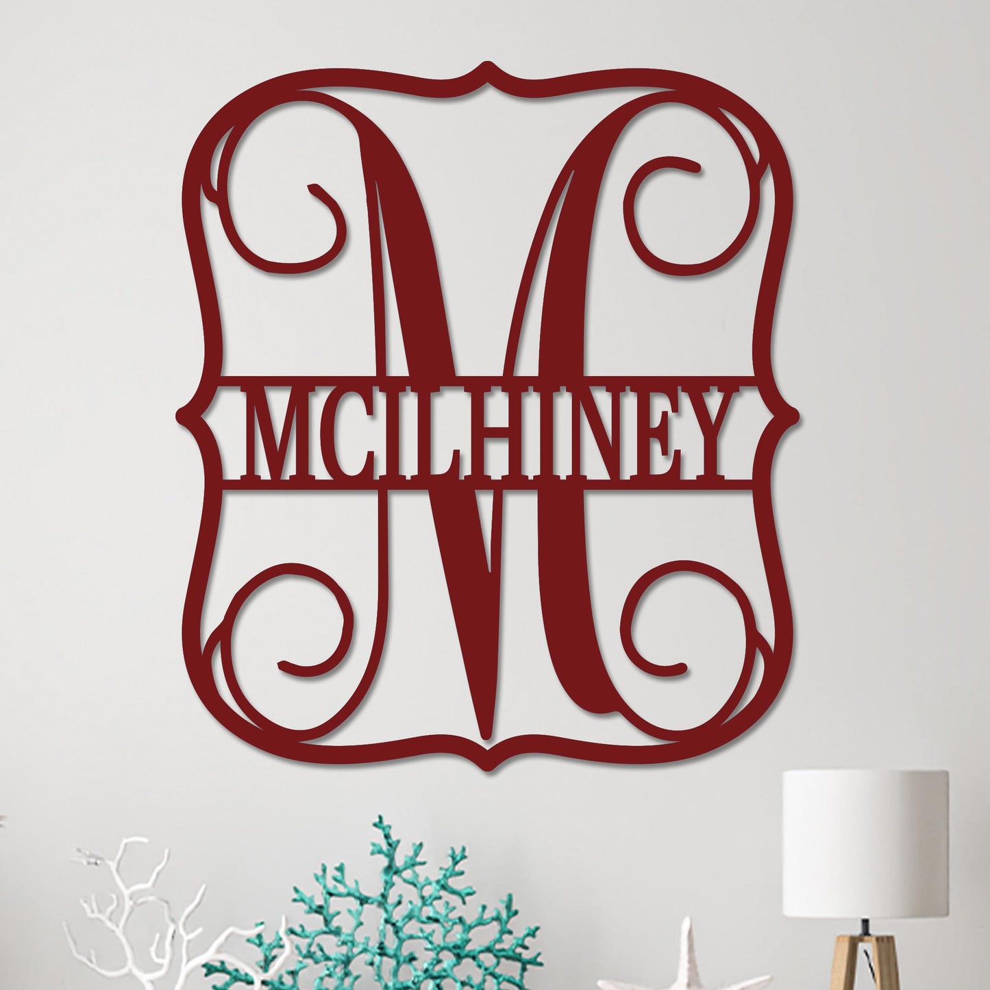 Royal Split Monogram Sign