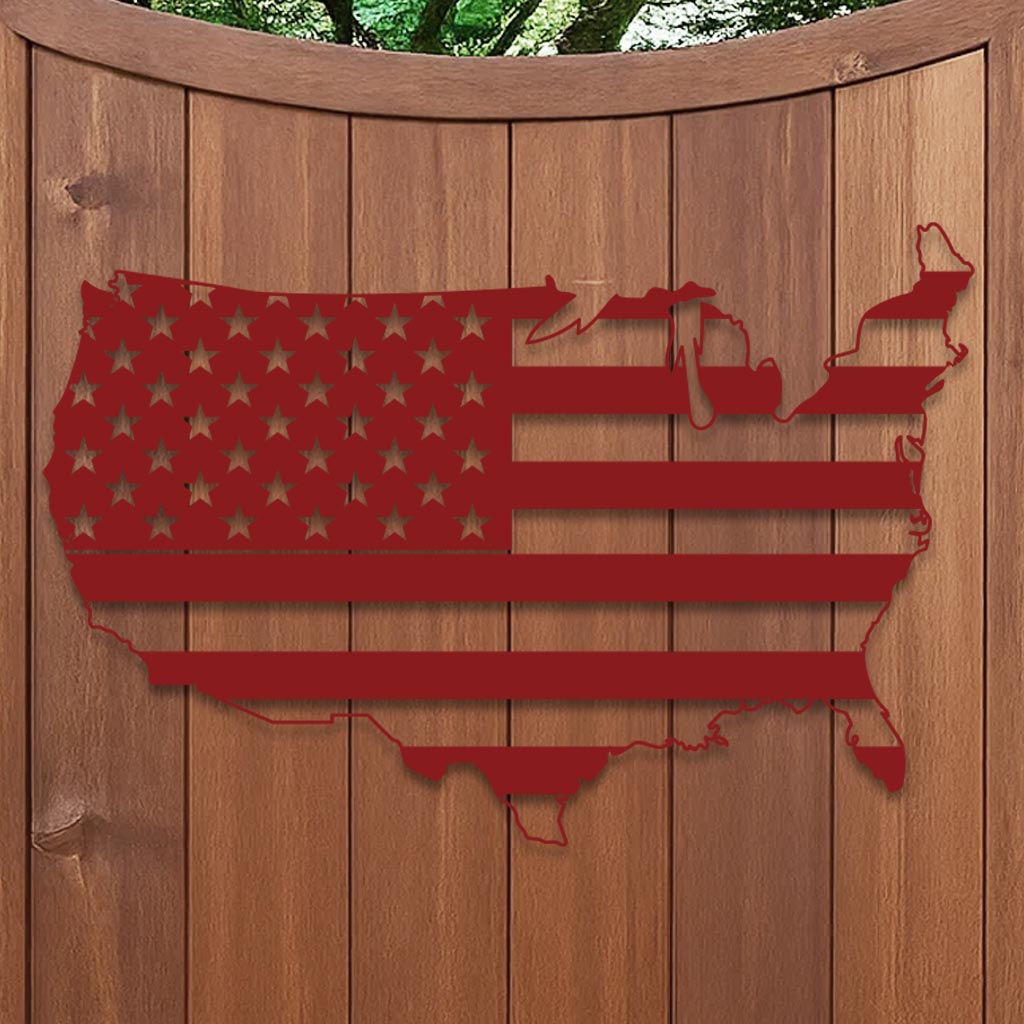 United States Shape American Flag