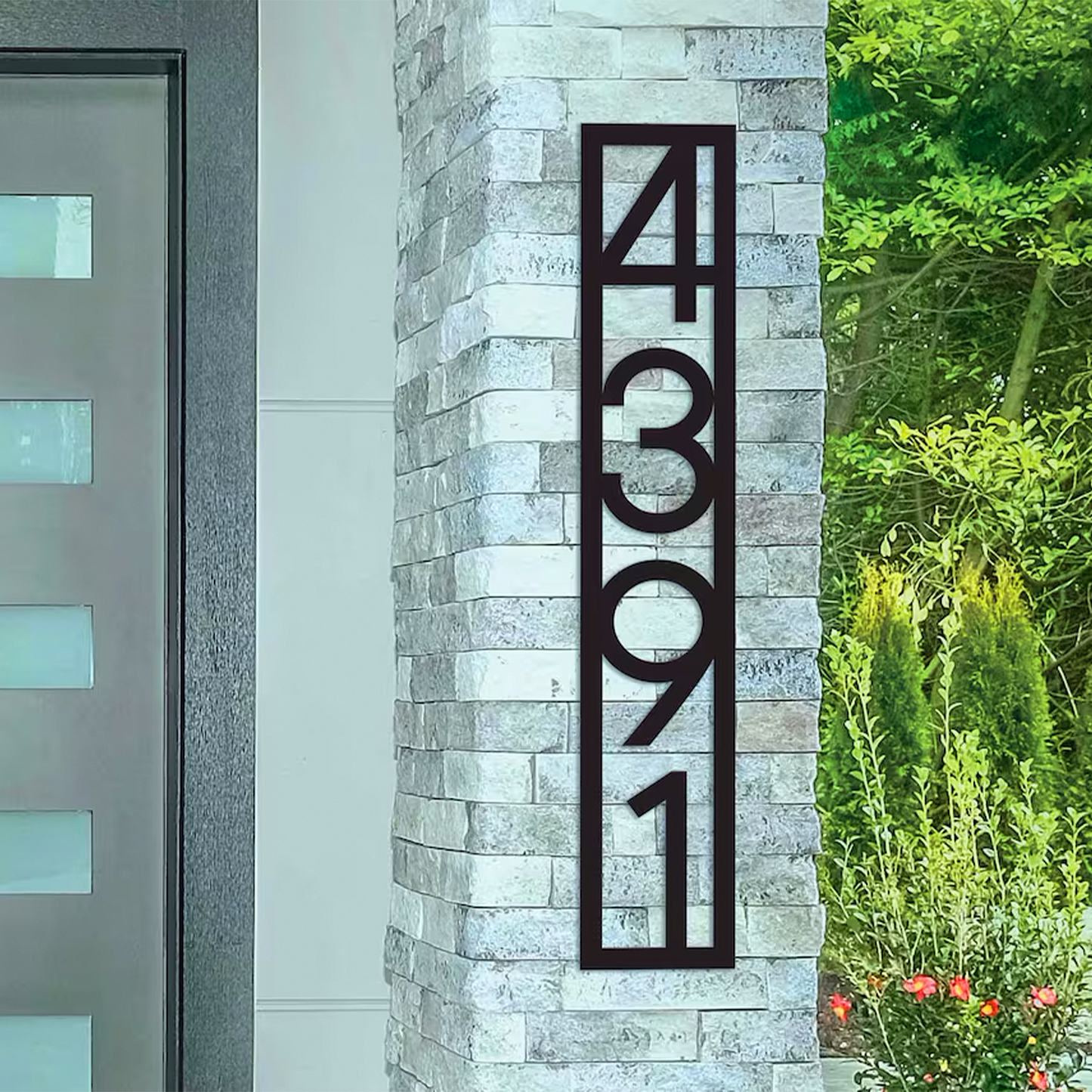 Vertical House Number Sign