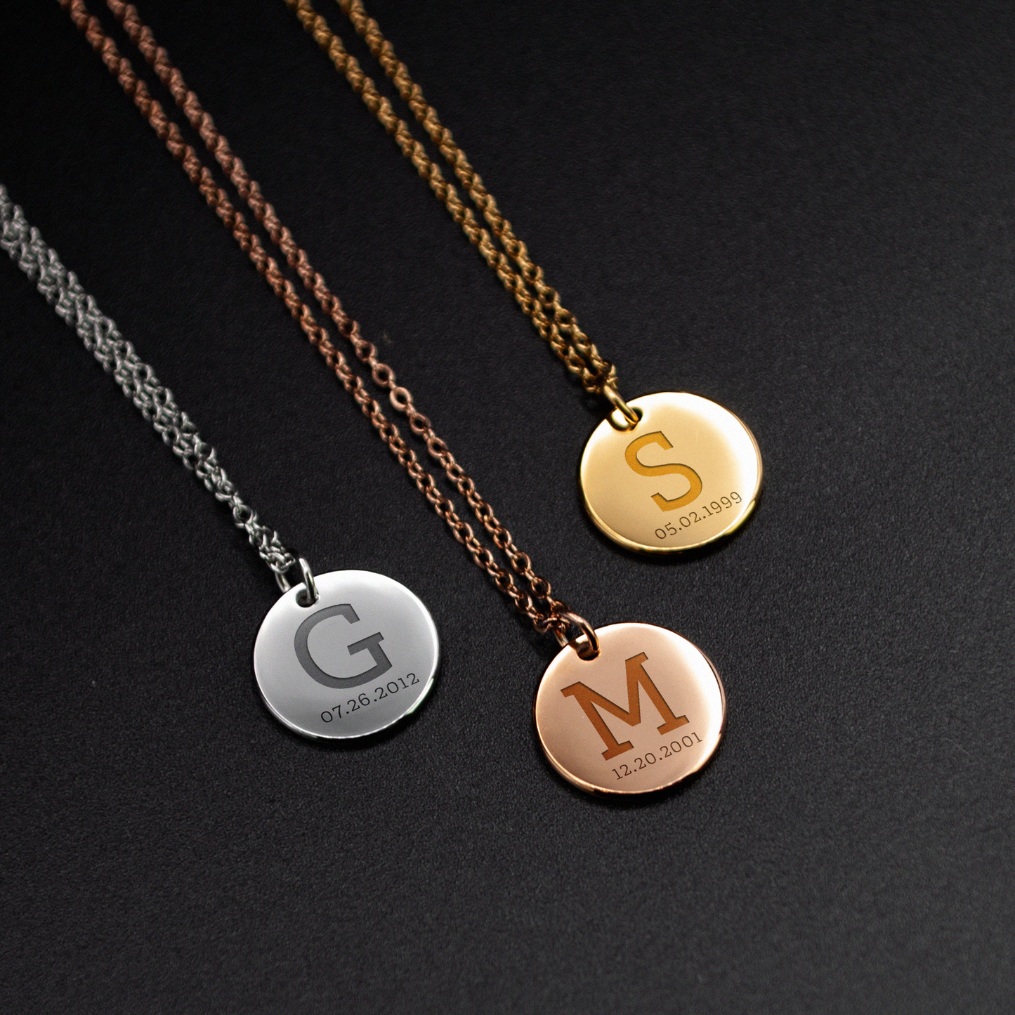 Initial and Date Necklace