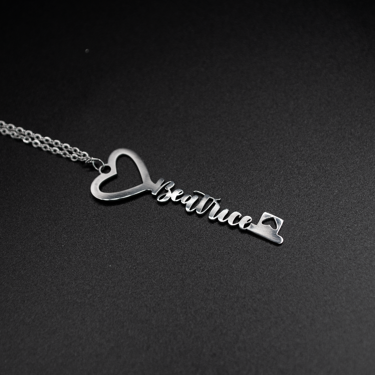 Personalized  Heart Key Necklace