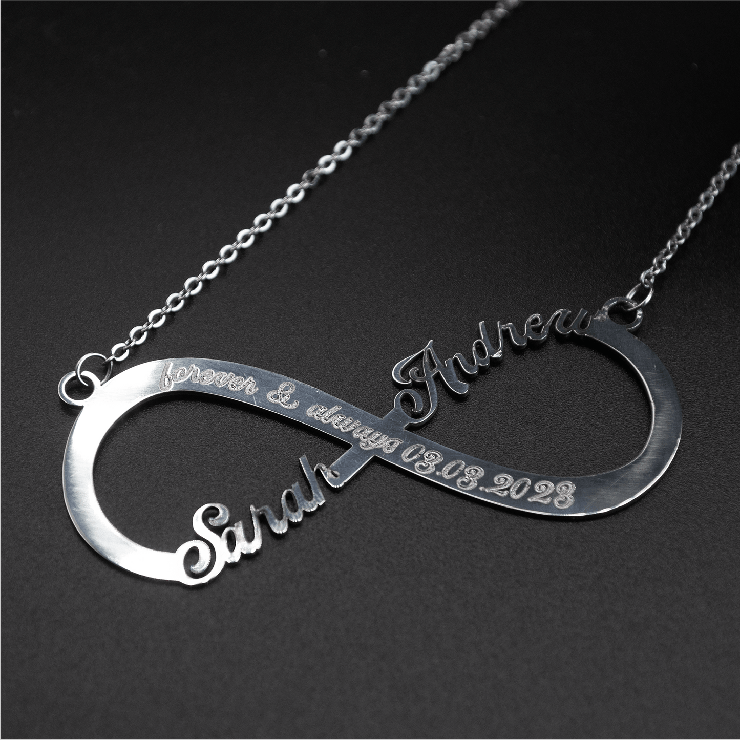 Infinity Necklace with Two Names