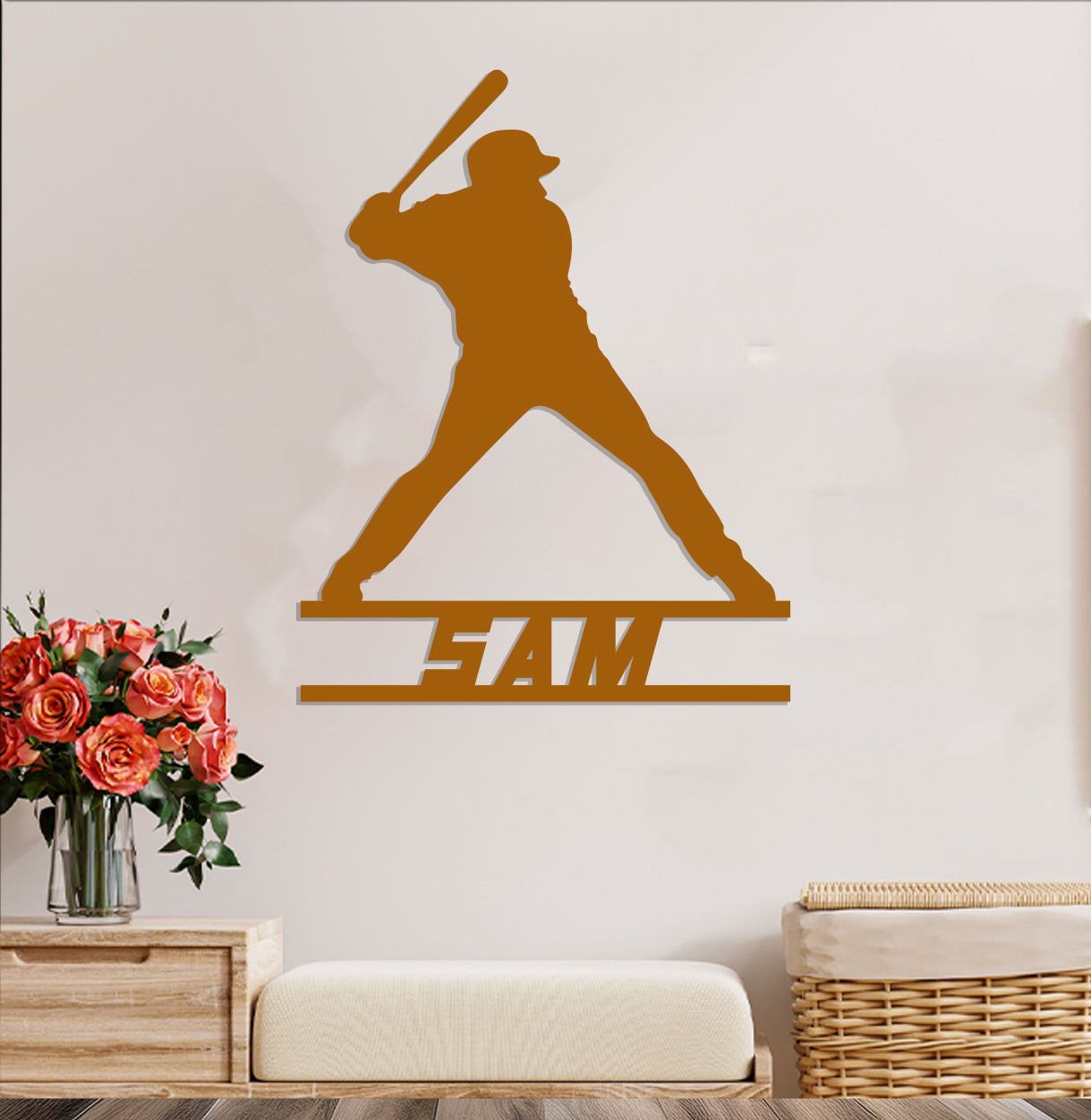 Baseball Player Name Sign