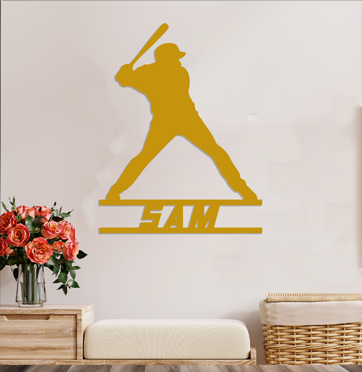 Baseball Player Name Sign