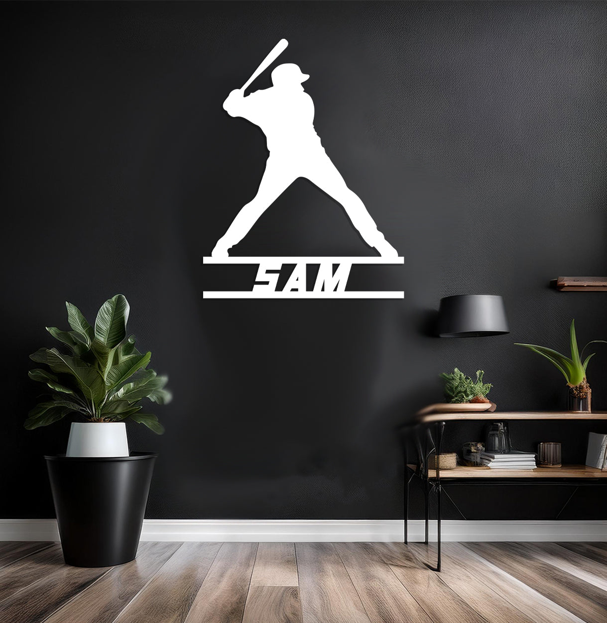 Baseball Player Name Sign