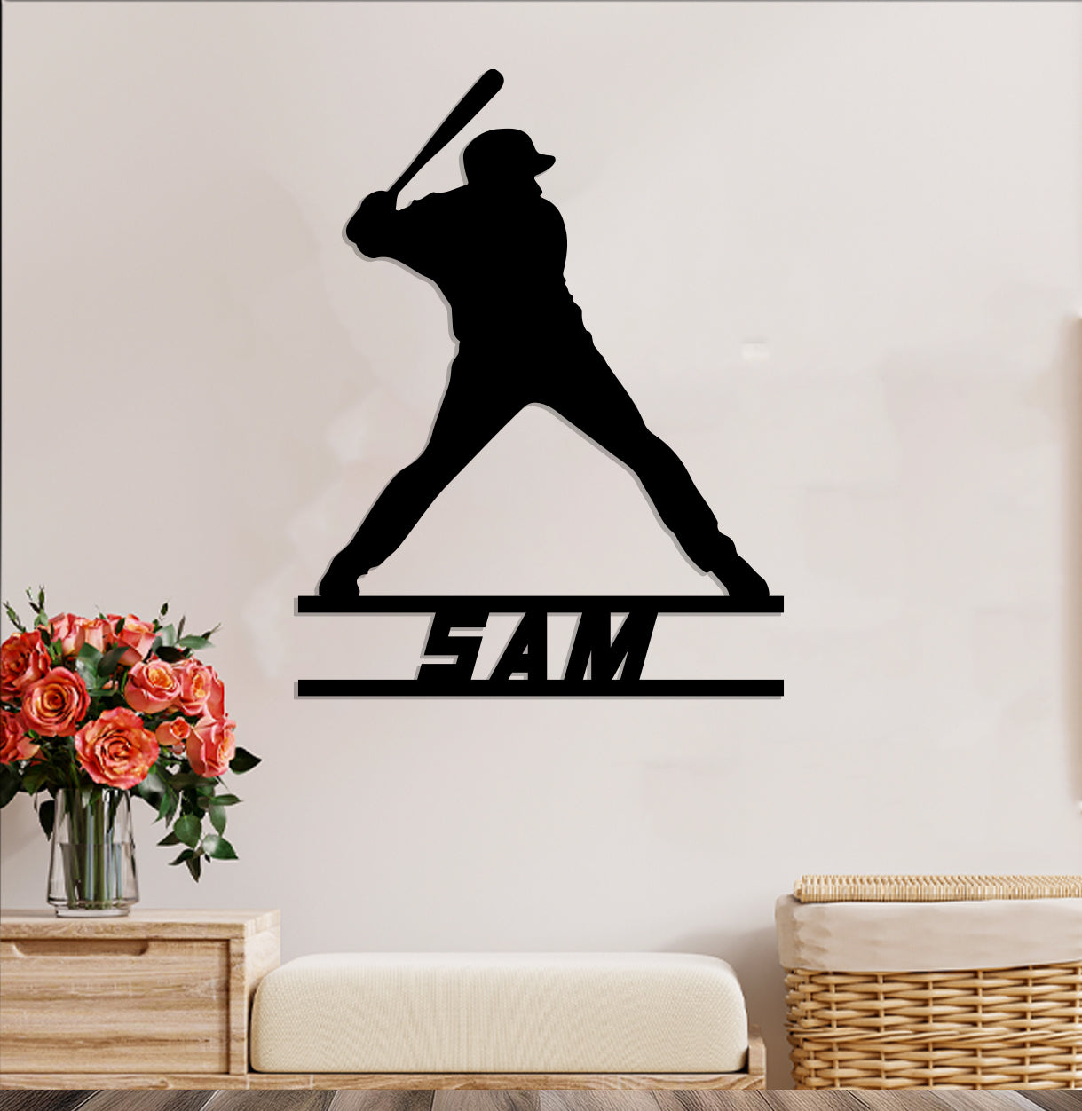 Baseball Player Name Sign