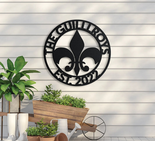 Family Name Sign w Emblem and Year