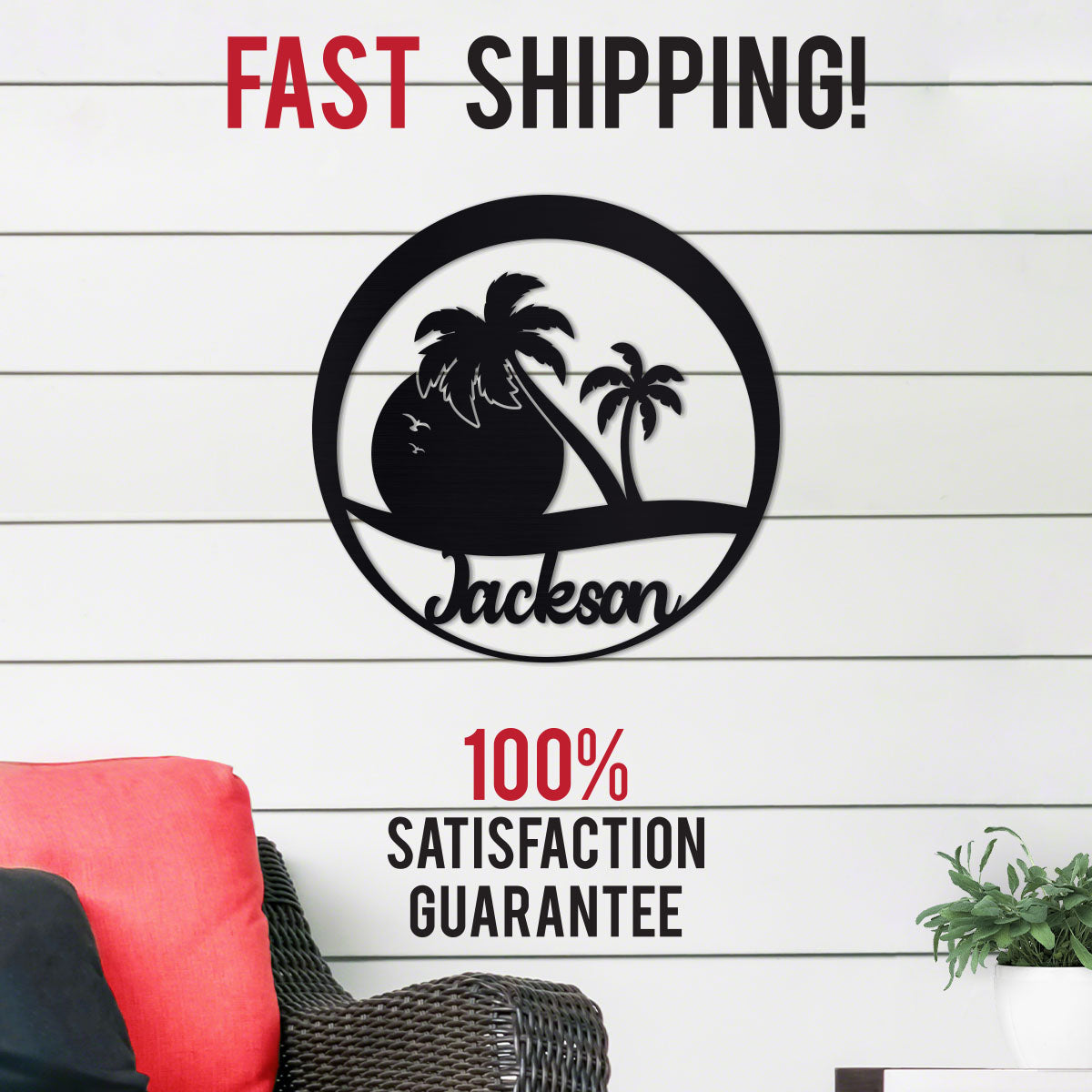 Sunset Palms Name Sign