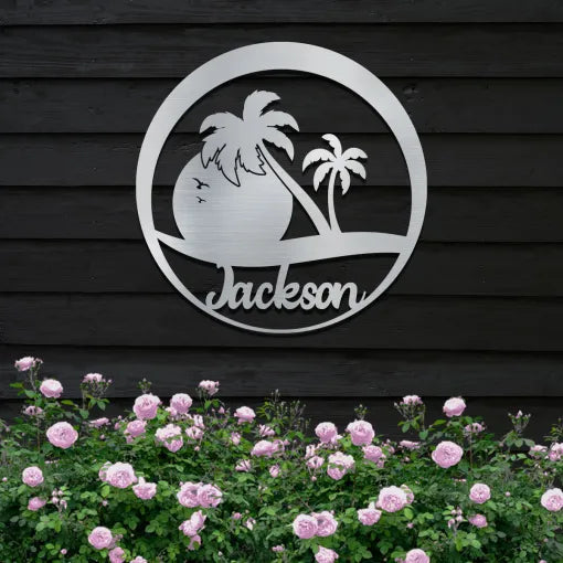 Sunset Palms Name Sign