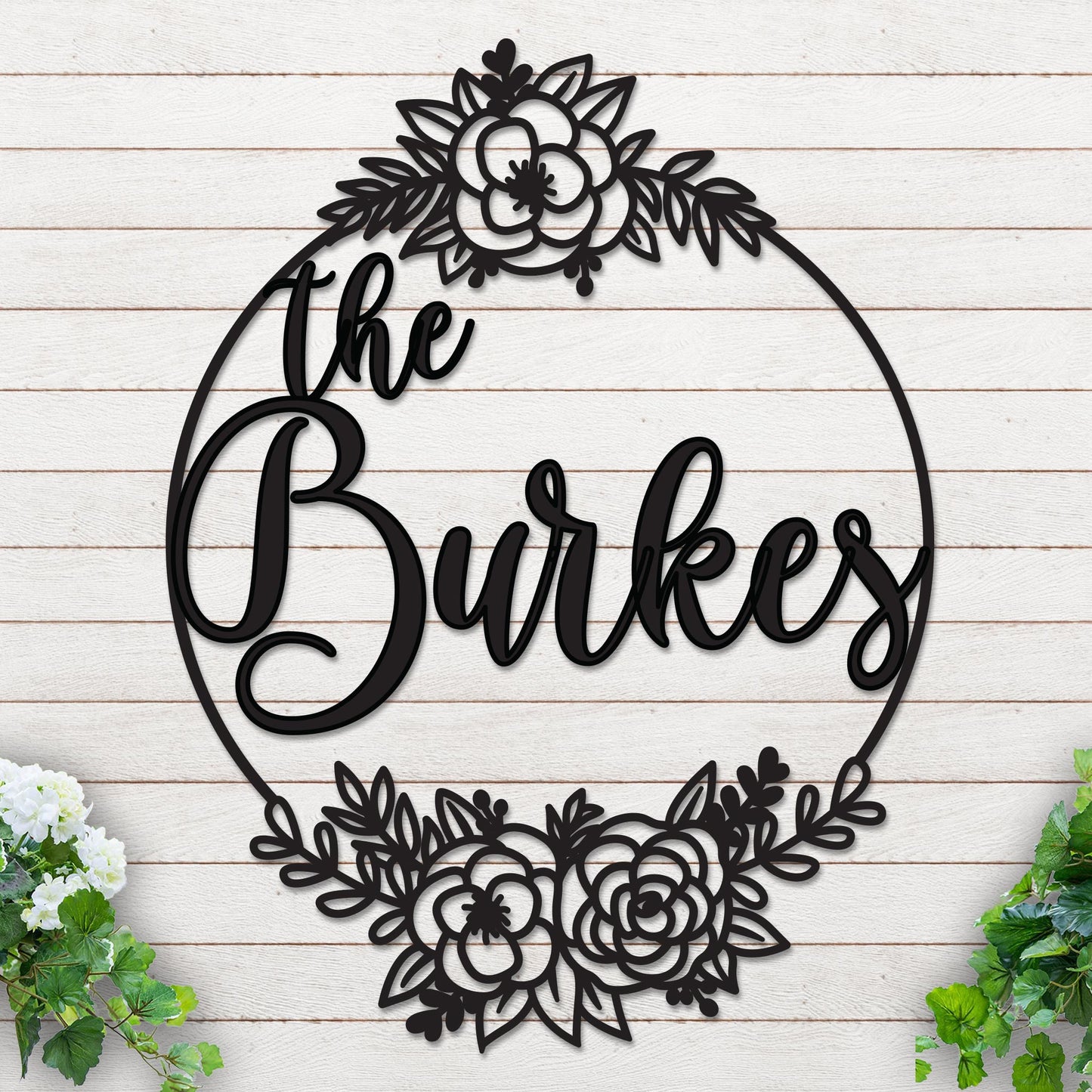 Family Name with Roses