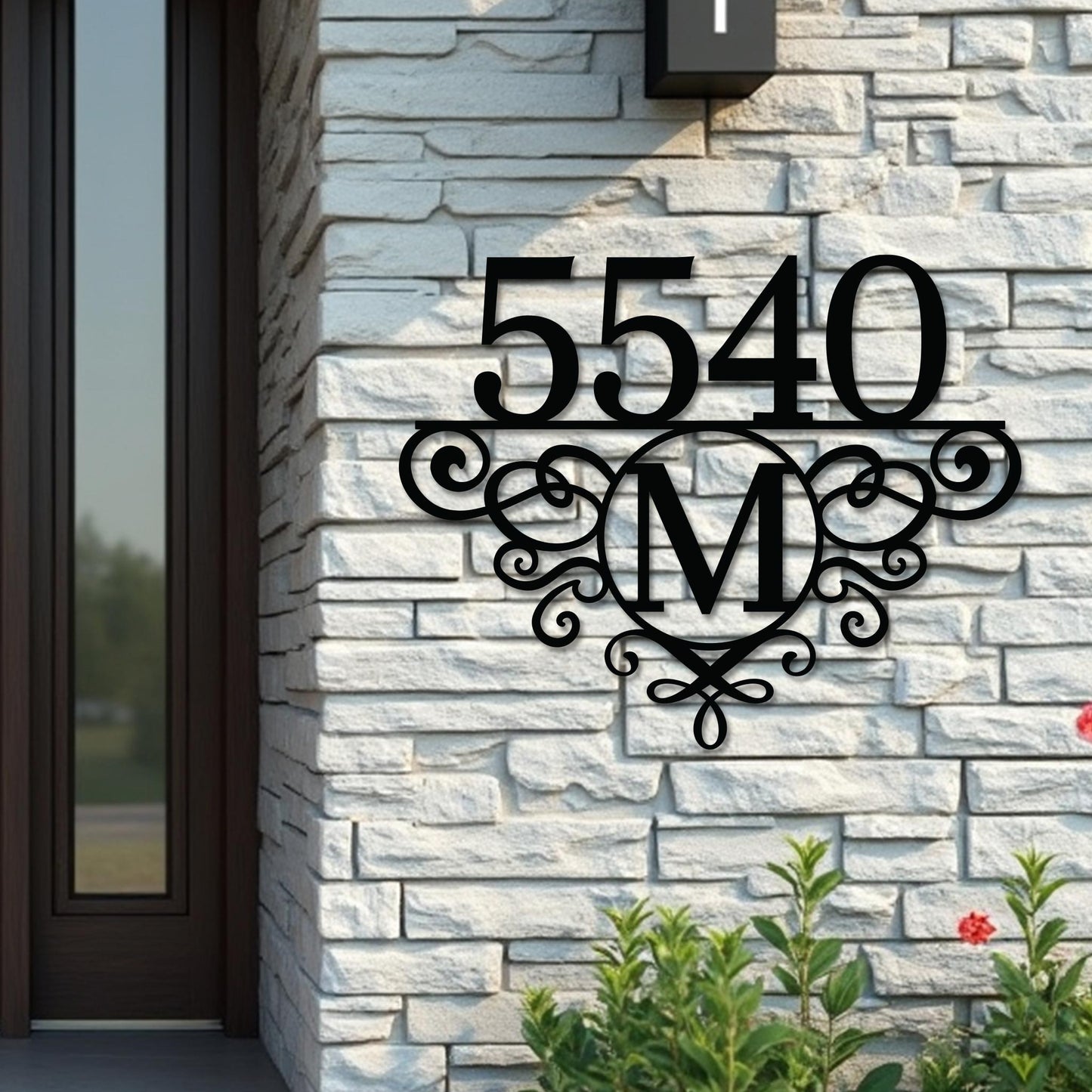 Address Sign, Number and Monogram