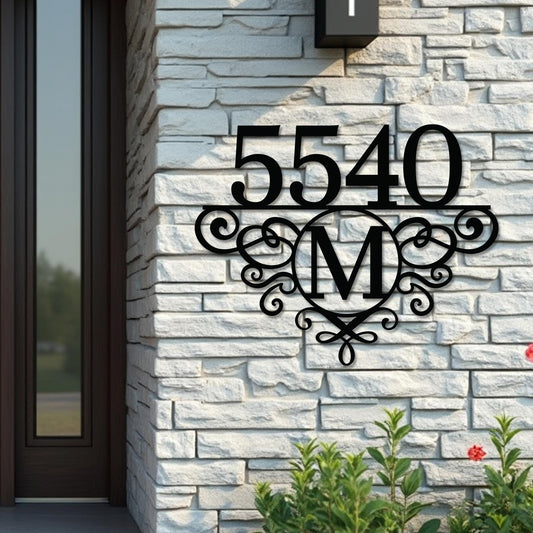 Address Sign, Number and Monogram