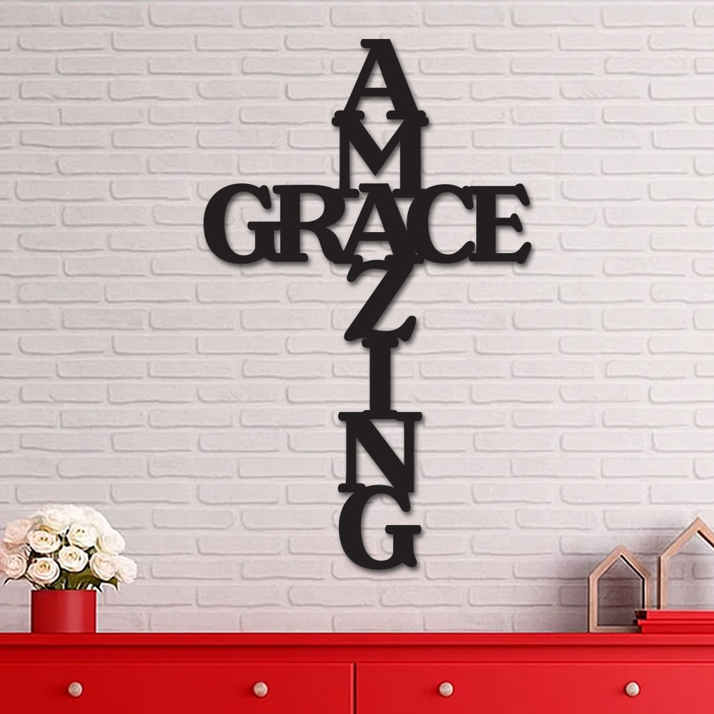 Amazing Grace Cross Sign