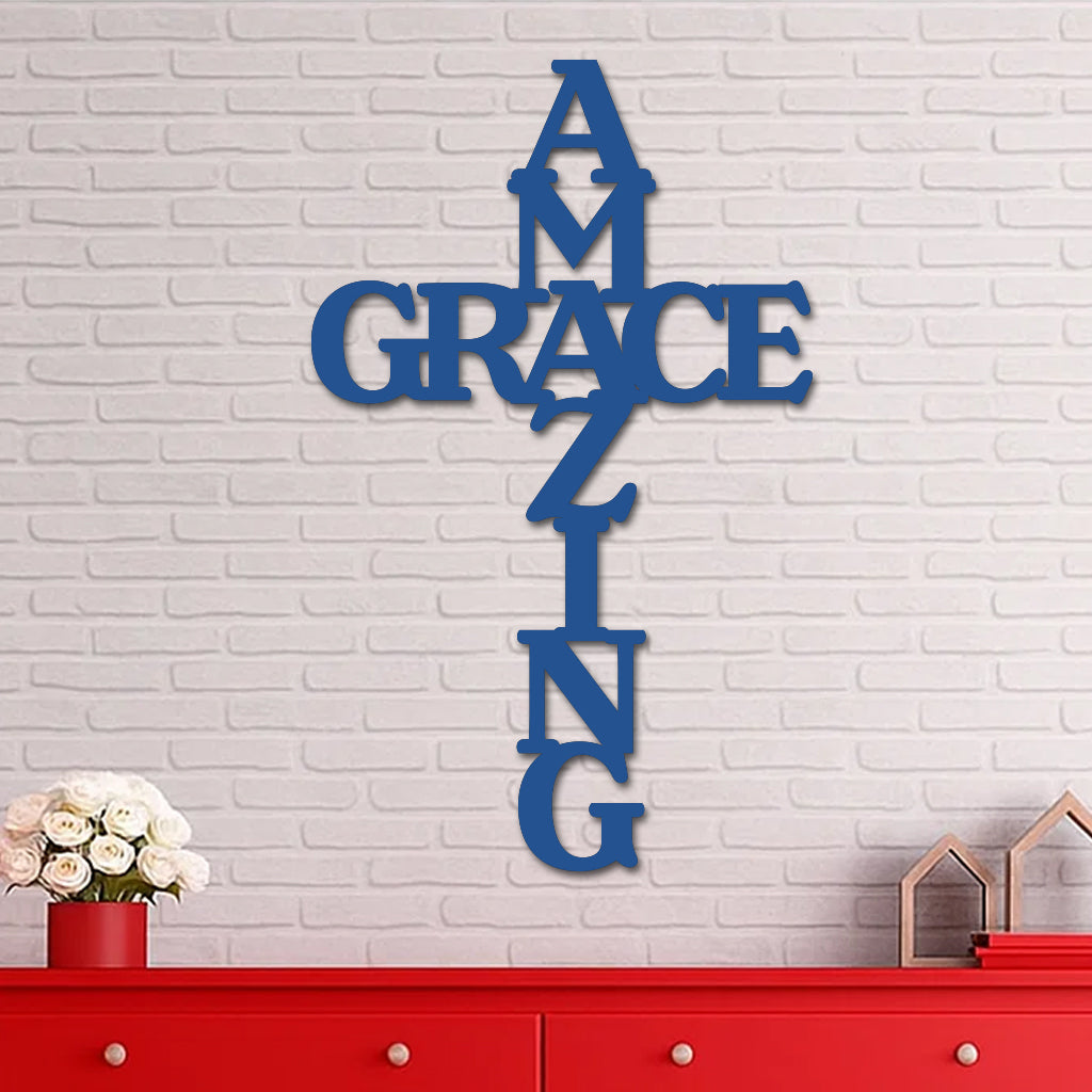 Amazing Grace Cross Sign