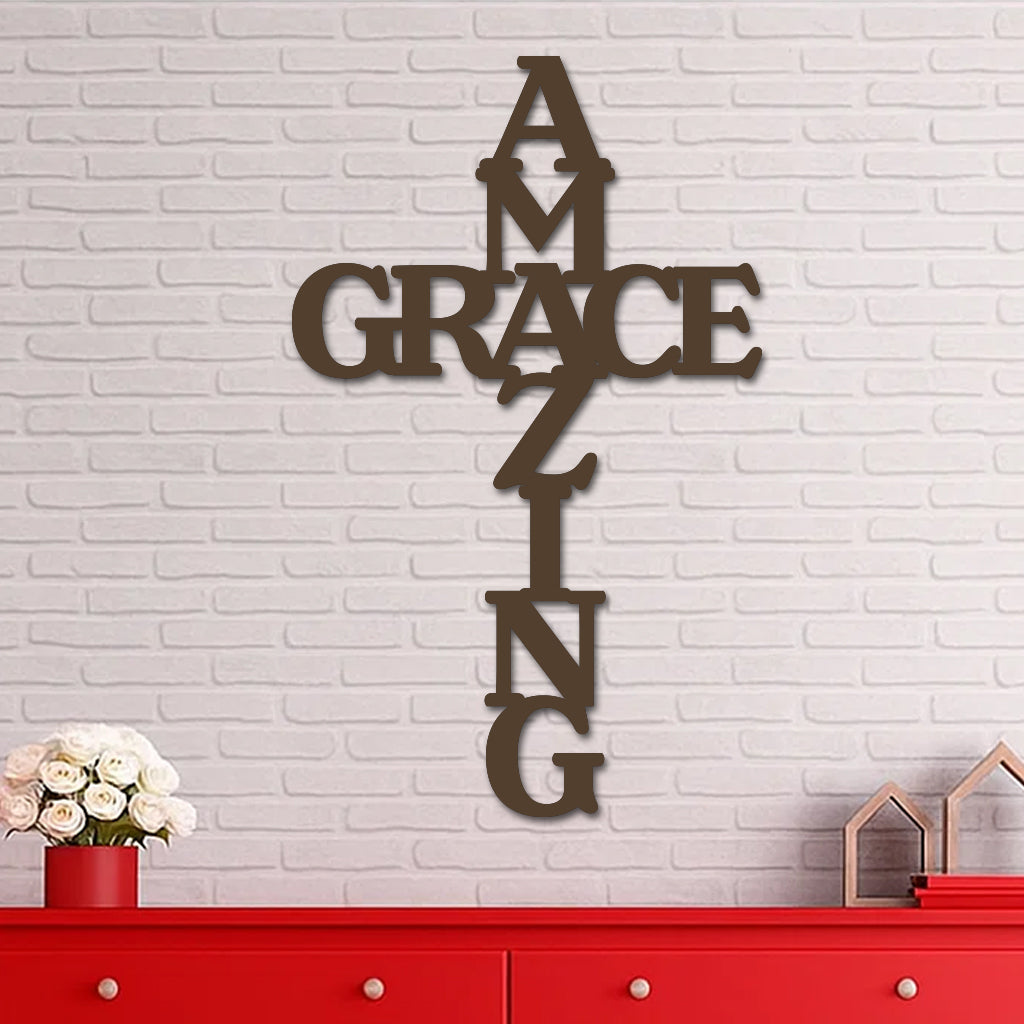 Amazing Grace Cross Sign