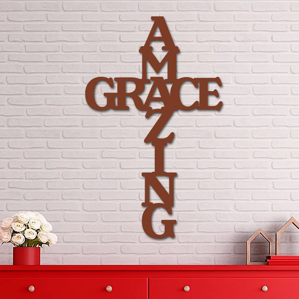 Amazing Grace Cross Sign