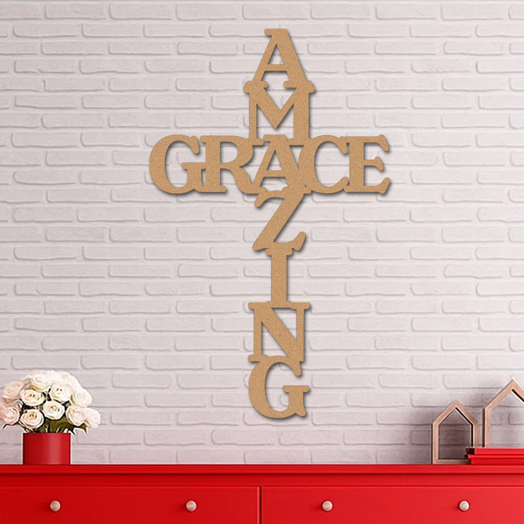 Amazing Grace Cross Sign