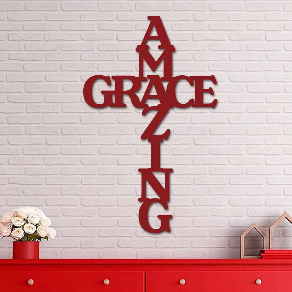 Amazing Grace Cross Sign