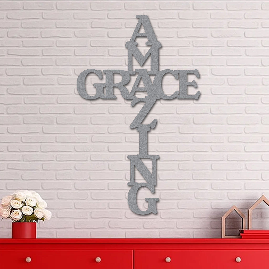 Amazing Grace Cross Sign