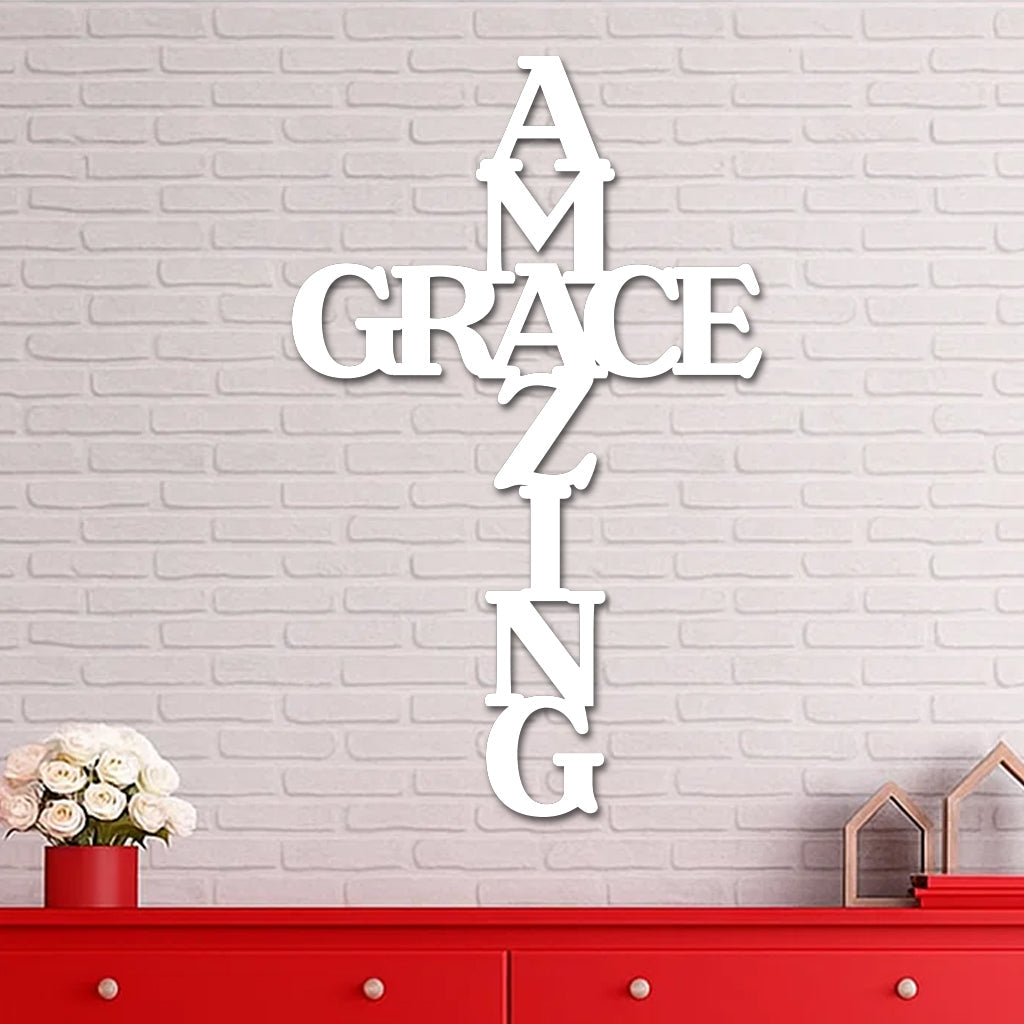 Amazing Grace Cross Sign