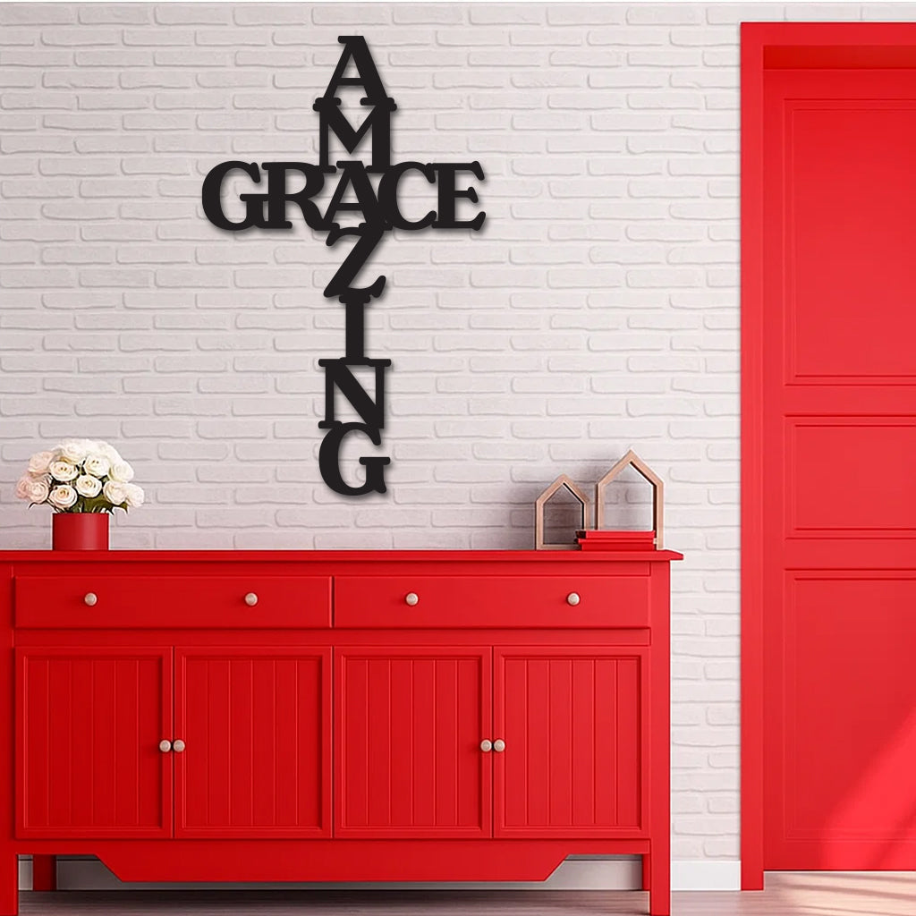 Amazing Grace Cross Sign