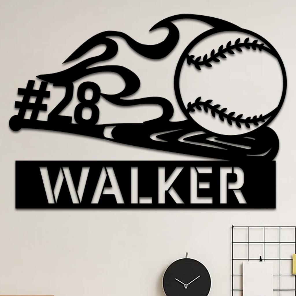Baseball Name Sign