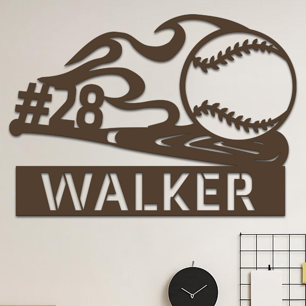 Baseball Name Sign
