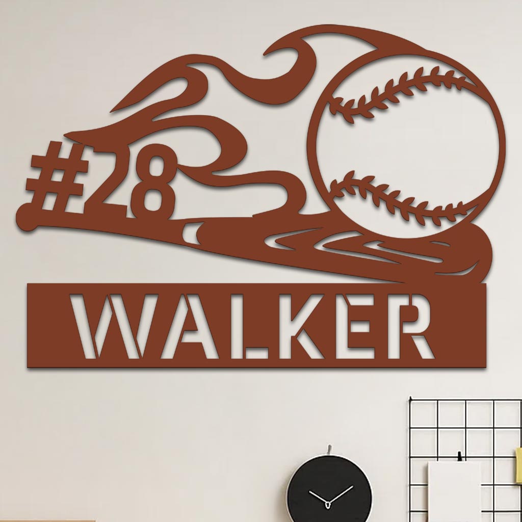 Baseball Name Sign