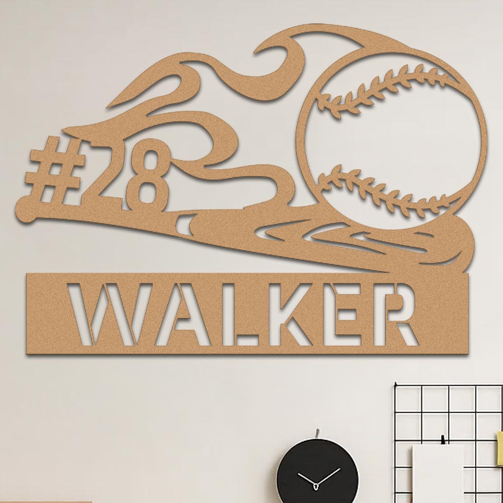 Baseball Name Sign