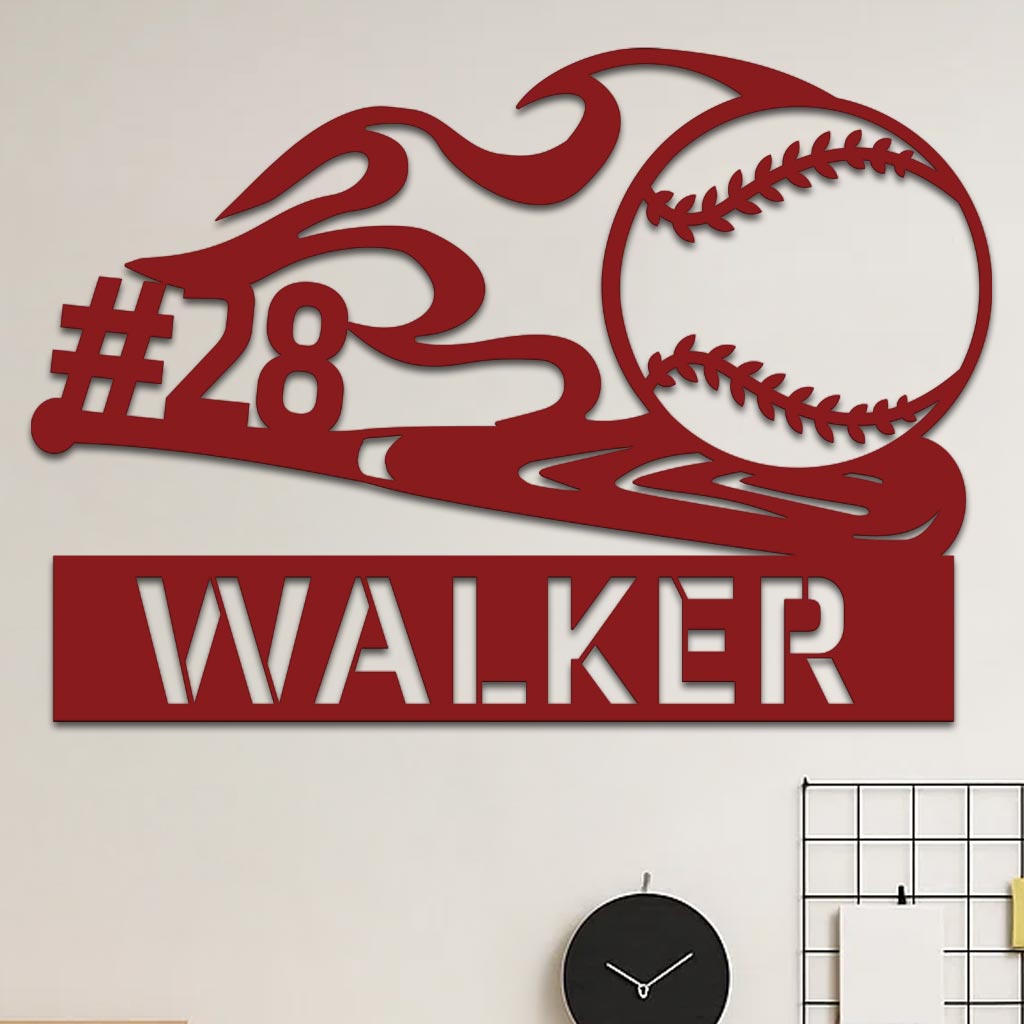 Baseball Name Sign