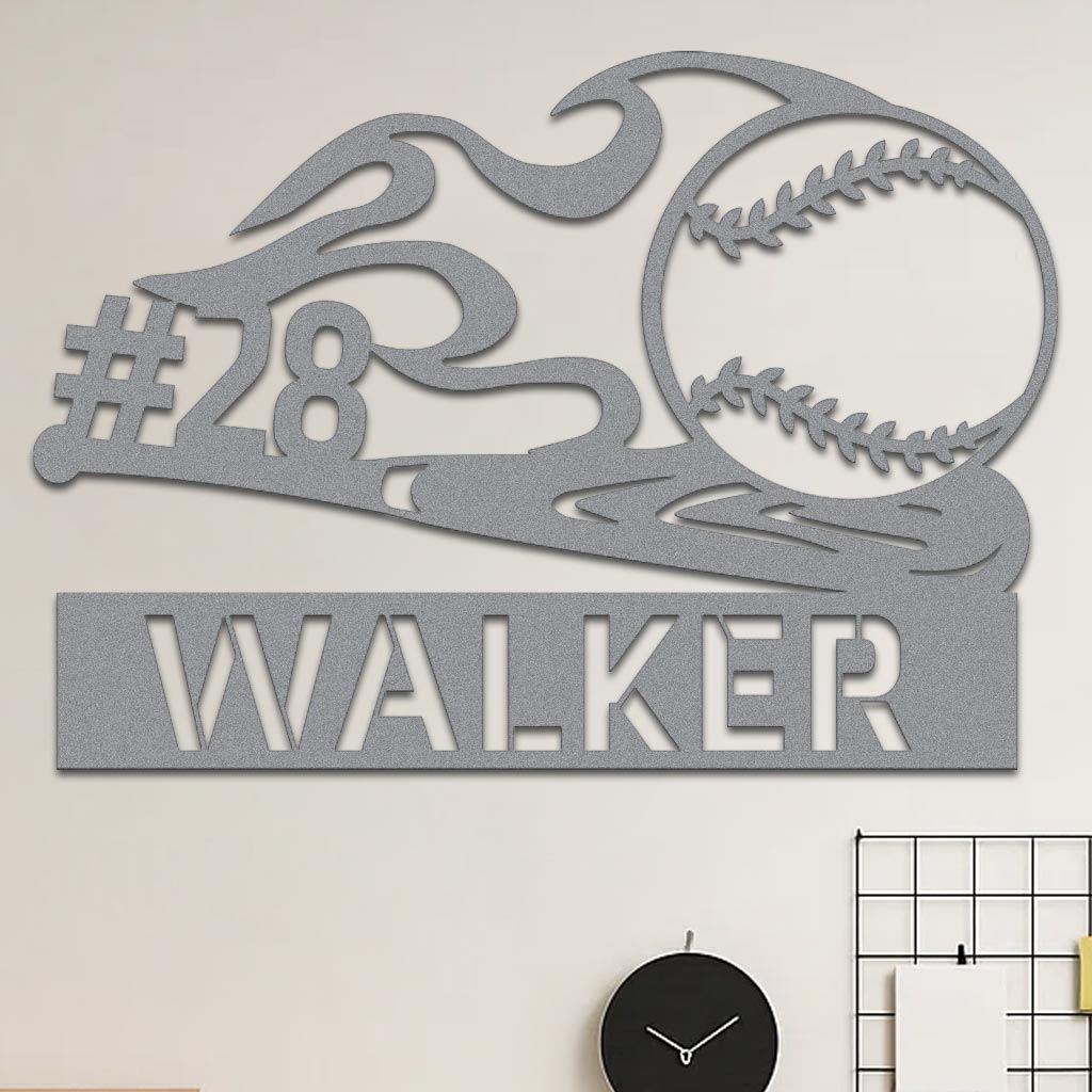 Baseball Name Sign