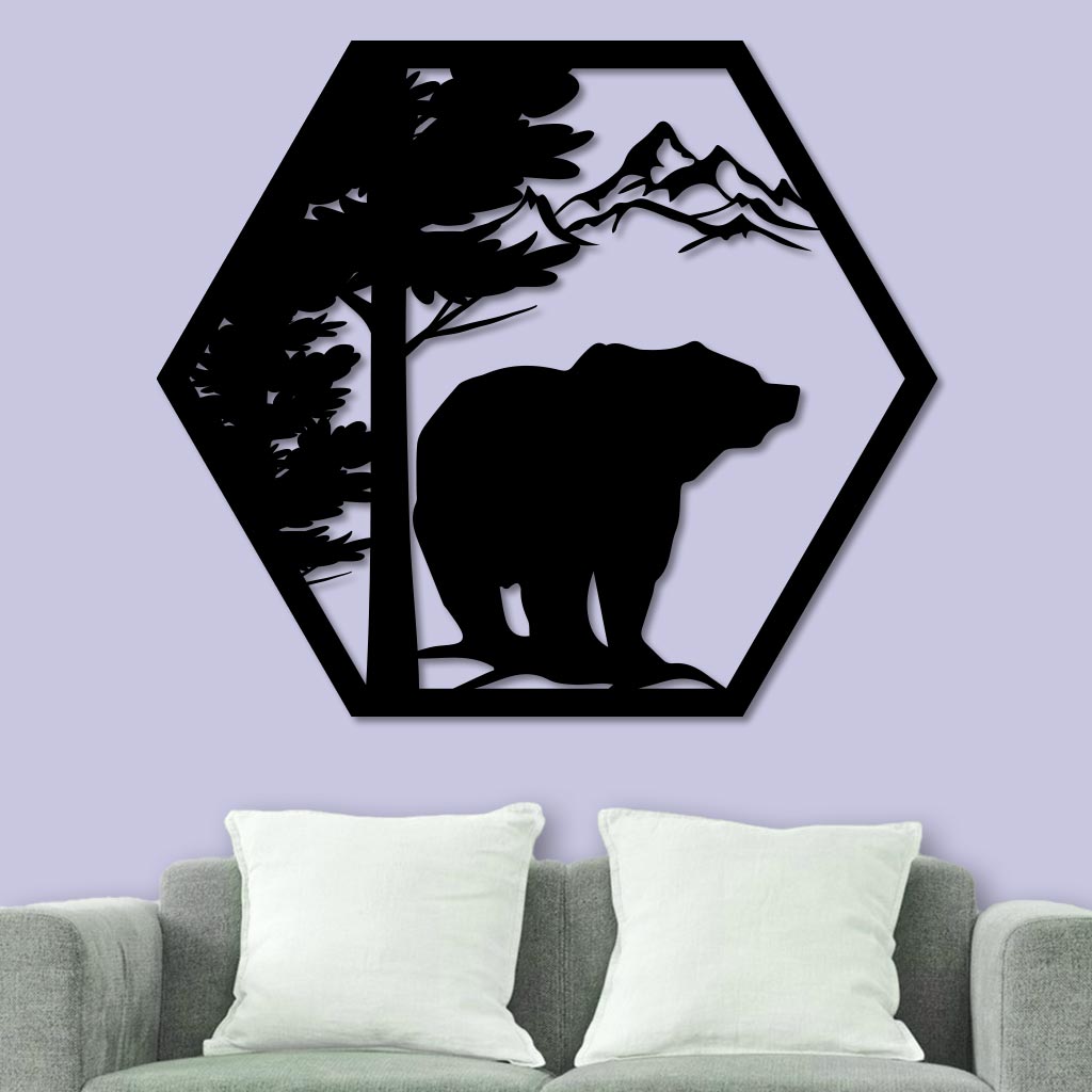 Bear in the Mountains Sign
