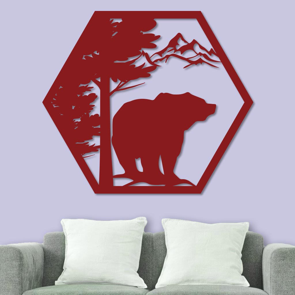 Bear in the Mountains Sign