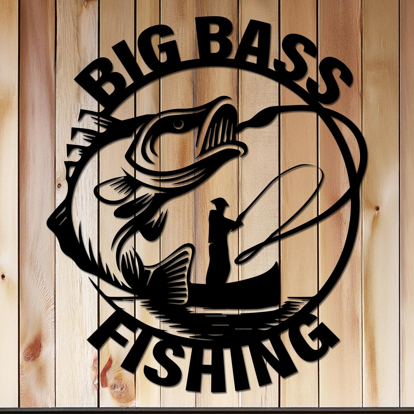 Big Bass Fishing Sign